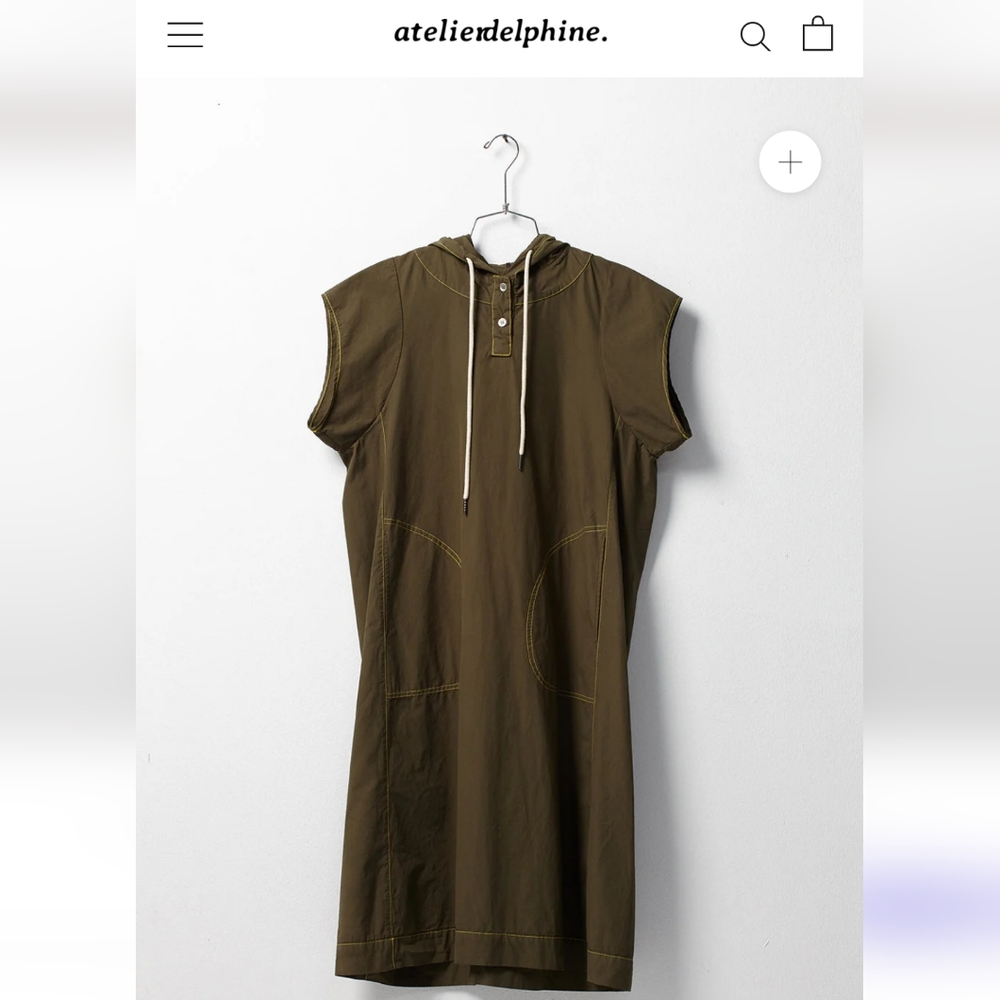 Oversized Small Cotton Hunter Green Atelier Delphine  Ghent Dress